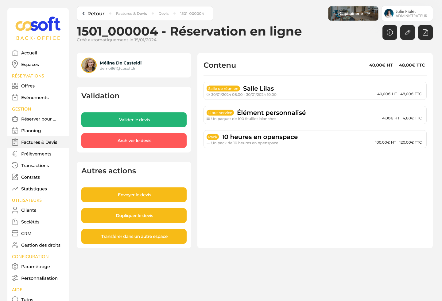 Facturation Cosoft